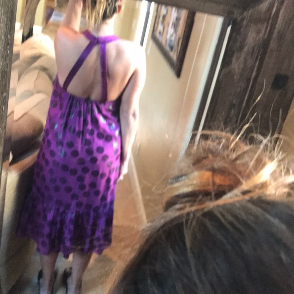 Tibi, Purple Polkadot Sundress, Size 4